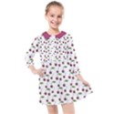 Musical Cherries Pattern Kids  Quarter Sleeve Shirt Dress View1