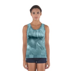 Wonderful Blue Soft Roses Sport Tank Top  by FantasyWorld7