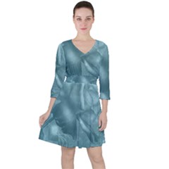 Wonderful Blue Soft Roses Ruffle Dress by FantasyWorld7