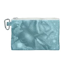 Wonderful Blue Soft Roses Canvas Cosmetic Bag (medium) by FantasyWorld7