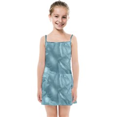 Wonderful Blue Soft Roses Kids Summer Sun Dress by FantasyWorld7