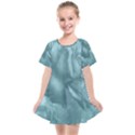 Wonderful Blue Soft Roses Kids  Smock Dress View1