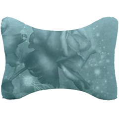 Wonderful Blue Soft Roses Seat Head Rest Cushion