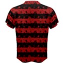 Blood Red and Black Halloween Nightmare Stripes  Men s Cotton Tee View2