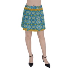 Green Blue Shapes                                            Panel Skirt by LalyLauraFLM