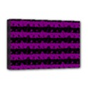 Zombie Purple and Black Halloween Nightmare Stripes  Deluxe Canvas 18  x 12  (Stretched) View1