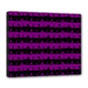 Zombie Purple and Black Halloween Nightmare Stripes  Deluxe Canvas 24  x 20  (Stretched) View1