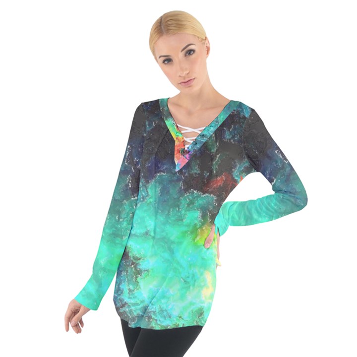 3d paint                                             Women s Tie Up Tee