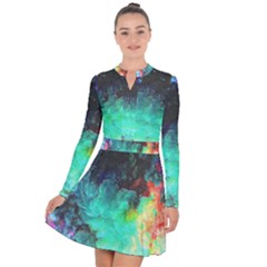 3d Paint                                               Long Sleeve Panel Dress