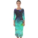 3d paint                                              Quarter Sleeve Midi Bodycon Dress View1