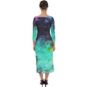 3d paint                                              Quarter Sleeve Midi Bodycon Dress View2