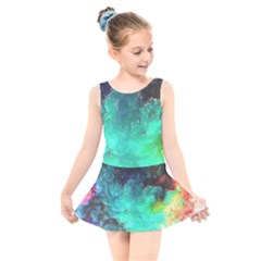 3d Paint                                      Kids  Skater Dress Swimsuit