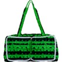 Monster Green and Black Halloween Nightmare Stripes  Multi Function Bag	 View1