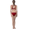 Red Devil and Black Halloween Nightmare Stripes  Classic Banded Bikini Set  View2