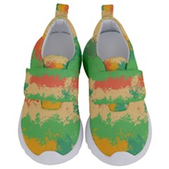 Spots In Retro Colors                                    Kids  Velcro Strap Shoes