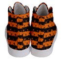 Dark Pumpkin Orange and Black Halloween Nightmare Stripes  Women s Hi-Top Skate Sneakers View4