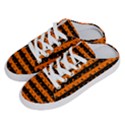 Dark Pumpkin Orange and Black Halloween Nightmare Stripes  Half Slippers View2