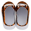 Dark Pumpkin Orange and Black Halloween Nightmare Stripes  Half Slippers View4