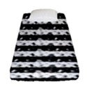 Black and White Halloween Nightmare Stripes Fitted Sheet (Single Size) View1