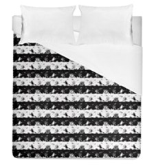 Black And White Halloween Nightmare Stripes Duvet Cover (queen Size) by PodArtist