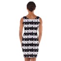 Black and White Halloween Nightmare Stripes Wrap Front Bodycon Dress View2