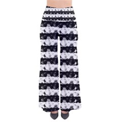 Black And White Halloween Nightmare Stripes So Vintage Palazzo Pants by PodArtist