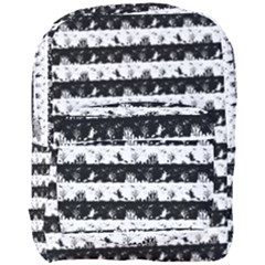 Black And White Halloween Nightmare Stripes Full Print Backpack by PodArtist