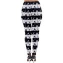 Black and White Halloween Nightmare Stripes Lightweight Velour Leggings View2