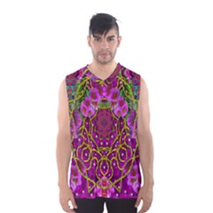 Star Of Freedom Ornate Rainfall In The Tropical Rainforest Men s Basketball Tank Top by pepitasart