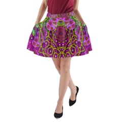 Star Of Freedom Ornate Rainfall In The Tropical Rainforest A-line Pocket Skirt by pepitasart