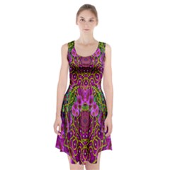 Star Of Freedom Ornate Rainfall In The Tropical Rainforest Racerback Midi Dress by pepitasart