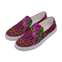 Star Of Freedom Ornate Rainfall In The Tropical Rainforest Women s Canvas Slip Ons by pepitasart