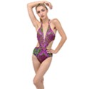 Star Of Freedom Ornate Rainfall In The Tropical Rainforest Plunging Cut Out Swimsuit View1