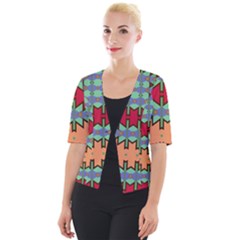 Misc Tribal Shapes                                       Cropped Button Cardigan by LalyLauraFLM