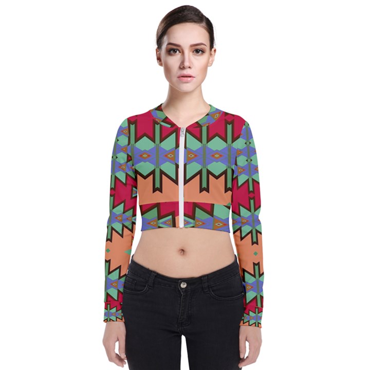 Misc tribal shapes                                         Zip Up Bomber Jacket