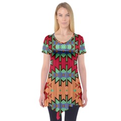 Misc Tribal Shapes                                          Short Sleeve Tunic by LalyLauraFLM