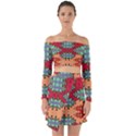 Misc tribal shapes                                                  Off Shoulder Top with Skirt Set View1