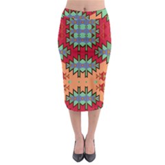 Misc Tribal Shapes                                                 Midi Pencil Skirt by LalyLauraFLM