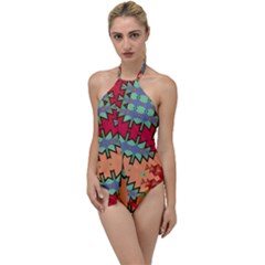 Misc Tribal Shapes                                             Go With The Flow One Piece Swimsuit