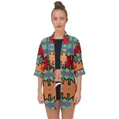 Misc Tribal Shapes                                              Open Front Chiffon Kimono by LalyLauraFLM