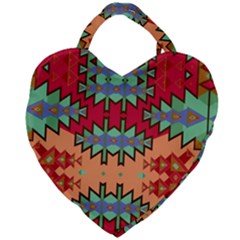 Misc Tribal Shapes                                          Giant Heart Shaped Tote by LalyLauraFLM