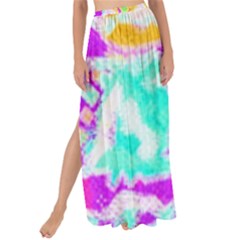 Pink Yellow Blue Green Texture                                               Maxi Chiffon Tie-up Sarong