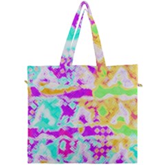 Pink Yellow Blue Green Texture                                            Canvas Travel Bag