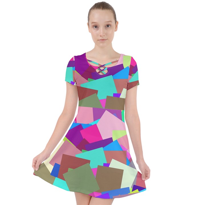 Colorful squares                                               Caught in a Web Dress