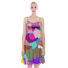 Colorful Squares                                                   Spaghetti Strap Velvet Dress by LalyLauraFLM