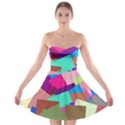 Colorful squares                                                  Strapless Bra Top Dress View1