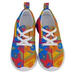 Colorful Shapes In Tiles                                          Kid s Lightweight Running Shoes