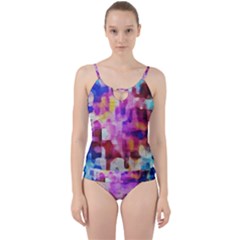 Blue Pink Watercolors                                              Cut Out Top Tankini Set by LalyLauraFLM