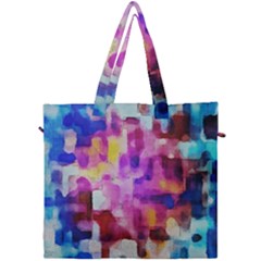 Blue Pink Watercolors                                               Canvas Travel Bag