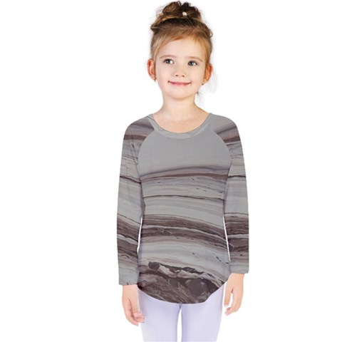 Brown Round Kids  Long Sleeve Tee by WILLBIRDWELL